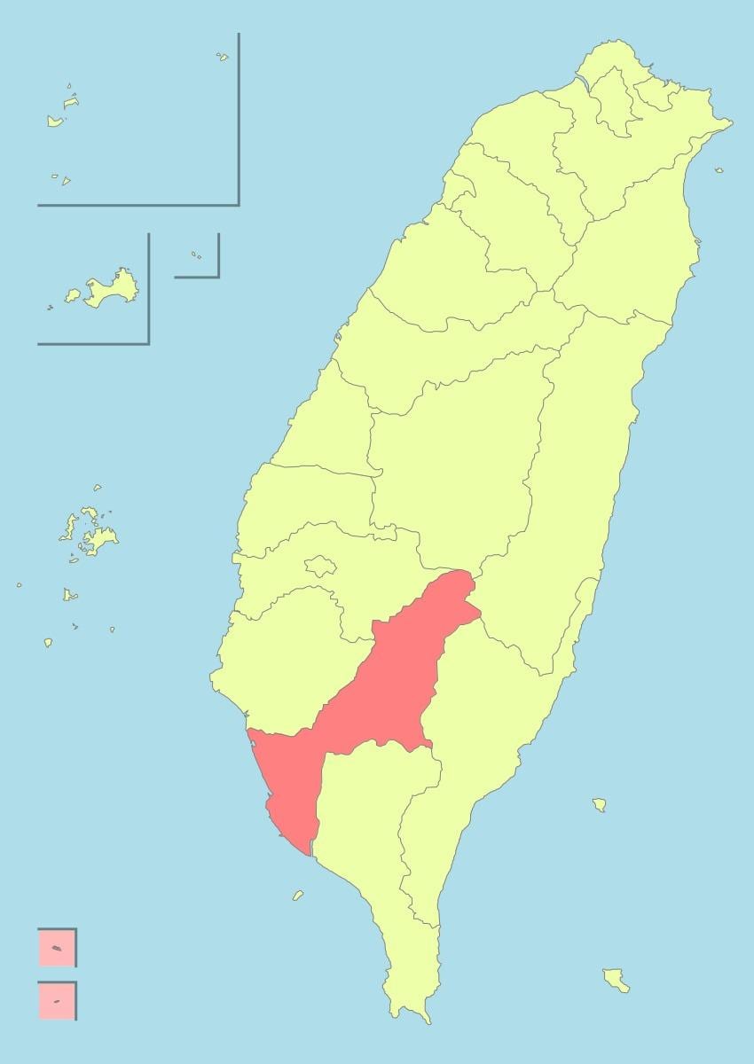 Mapa de Taiwán, kaohsiung