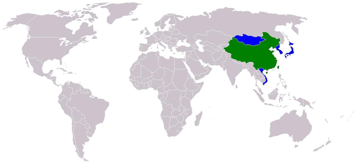 Taiwán mapa en versión chinesa