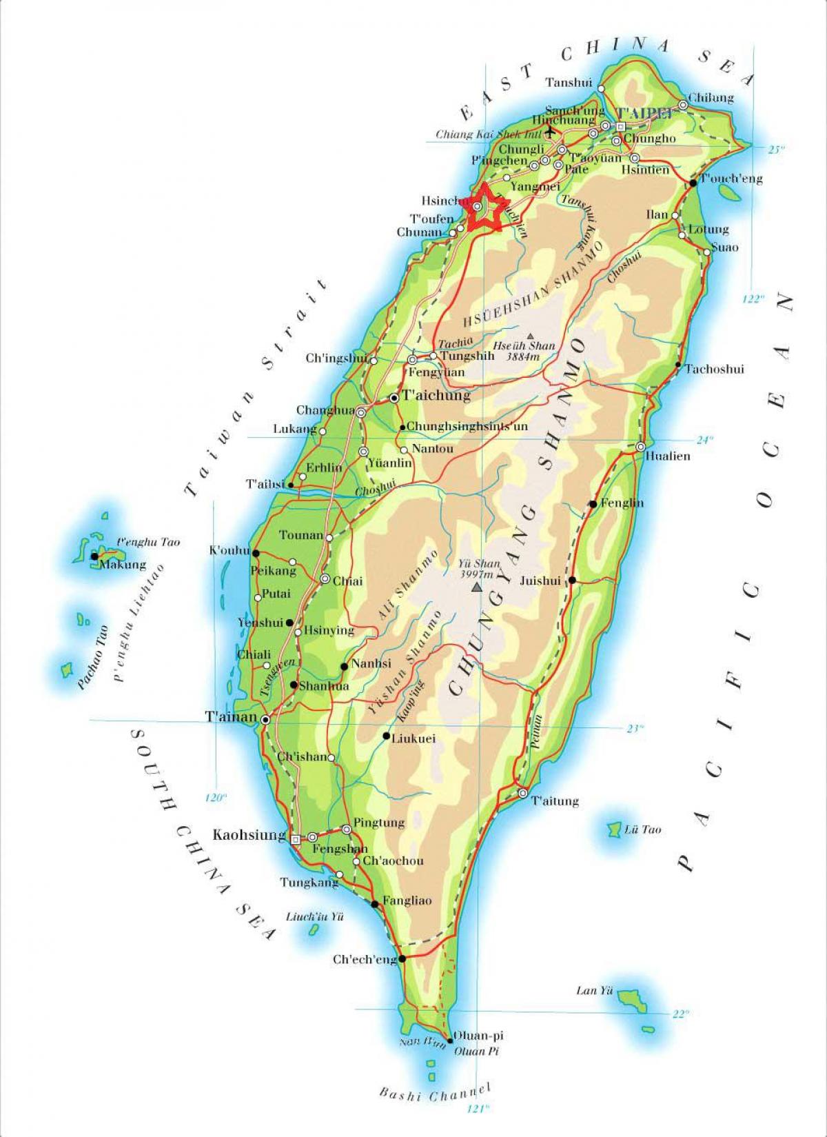 Mapa de Taiwán, hsinchu