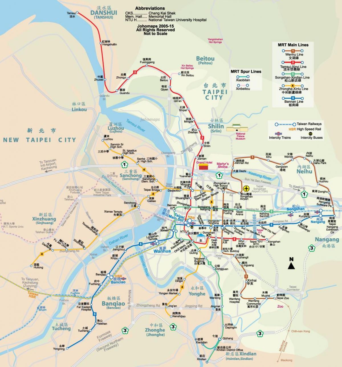 mapa metro de Taiwán