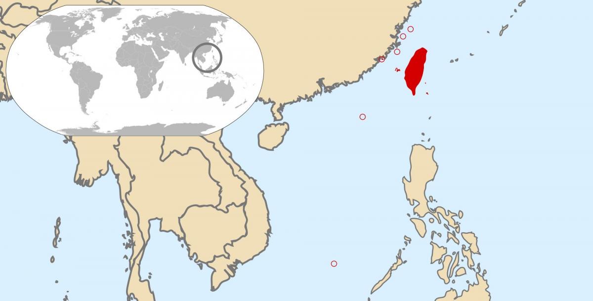 Taiwán global mapa