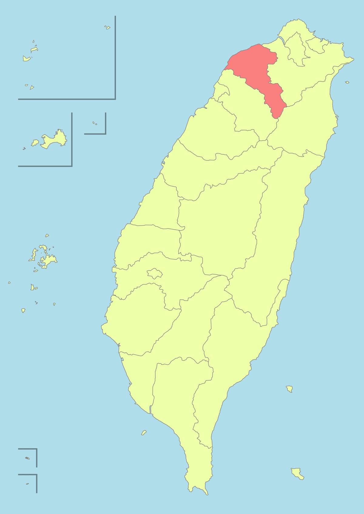 Taiwán mapa taoyuan