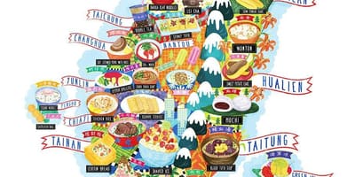 Mapa de Taiwán alimentos