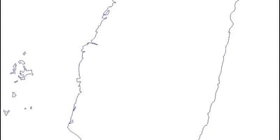 Mapa de Taiwán en branco