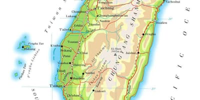 Taiwán estrada mapa