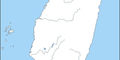 Mapa de Taiwán contorno