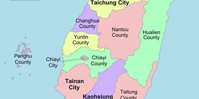 Mapa de Taiwán política