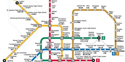 Mapa de Taiwán metro