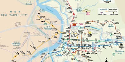 Taiwán, taipei mrt mapa