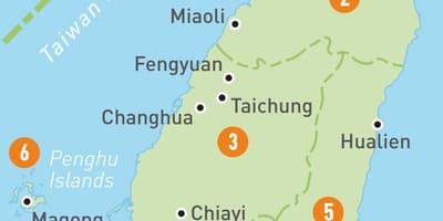 Mapa de Taiwán país