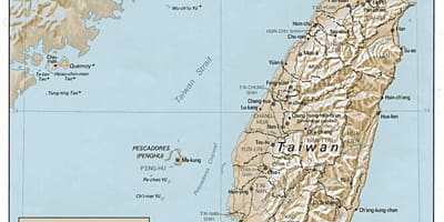 Mapa de Taiwán surf 