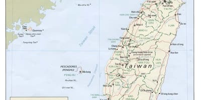 Taiwán transporte mapa