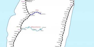 Ferrocarril mapa Taiwán