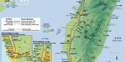 Tra Taiwán mapa